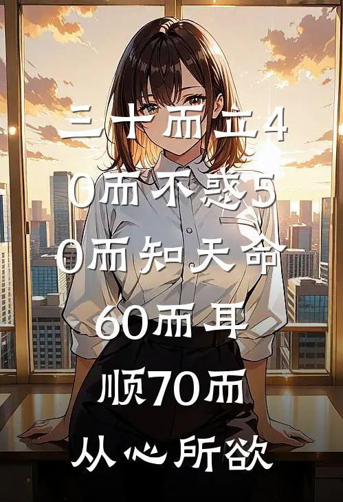 三十而立40而不惑50而知天命60而耳顺70而从心所欲