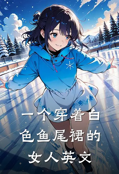 一个穿着白色鱼尾裙的女人英文