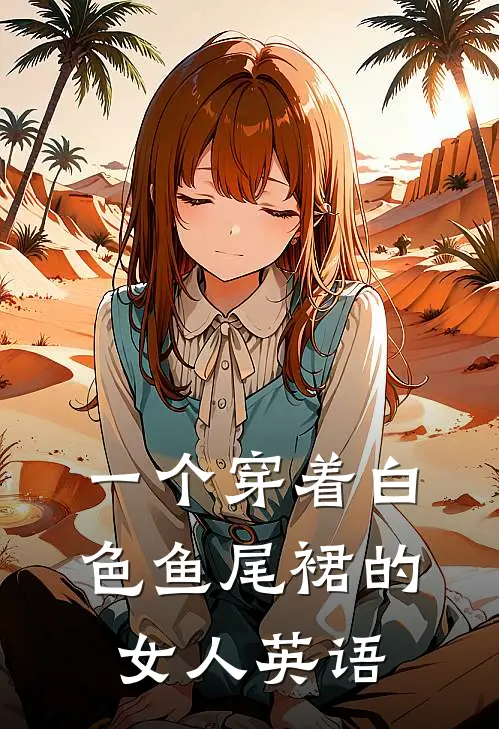 一个穿着白色鱼尾裙的女人英语